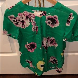 Jcrew print silk top